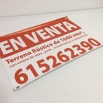 Cartel de tamaño tipo letrero en venta terreno